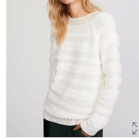 Lou & Grey Knit White Sweater XS - Picture 2 of 5